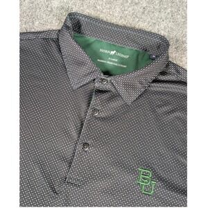 Baylor Bears Horn Legend Polo Shirt Mens XL Charcoal Grey Geometric Performance